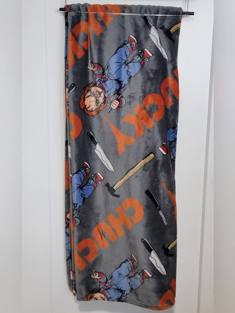 Chucky horror plush throw blanket